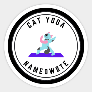 Nameowste Cat Yoga Trendy Design Sticker